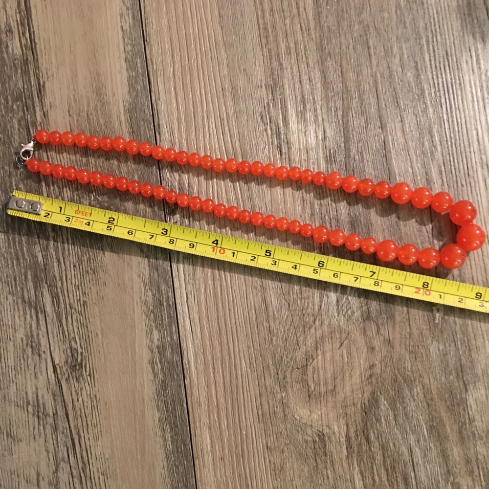 India Jade Necklace - Orange